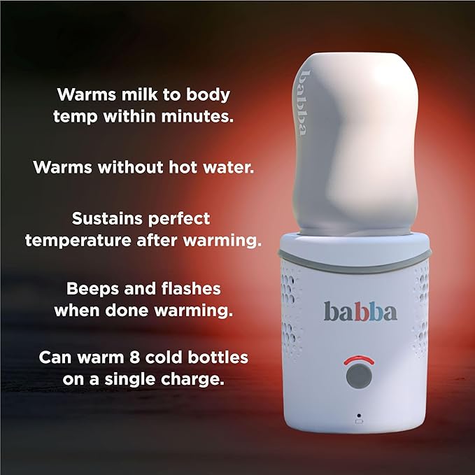 Babba Baby Bottle Cooler and Warmer - Both refrigerates and Fast Warming, Breast Milk Storage, Travel-Friendly and Portable, Smart app-Control, Perfect Temperature