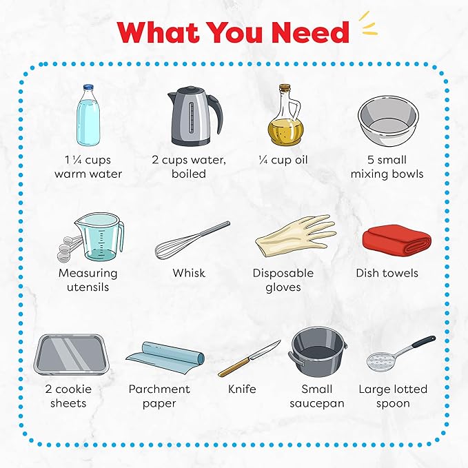 Baketivity Rainbow Bagel Kids Baking Kit - Baking Kits for Kids with Premeasured Ingredients, Step-By-Step Instructions, Video Guide, and STEM Lessons - Kids Cooking Kit for Ages 6-12+