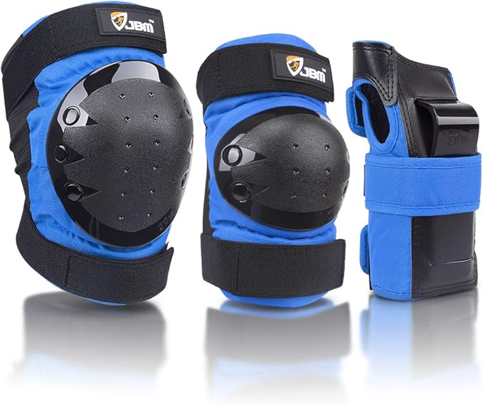 JBM Adult & Kids Knee Pads Elbow Pads and Wrist Guards for Inline Skating, Roller Skating, Skateboarding, Scootering