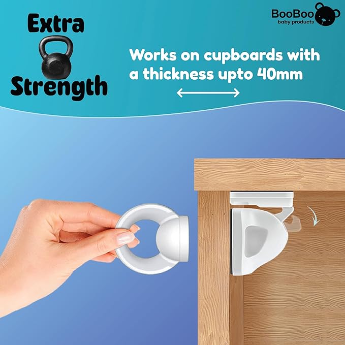Booboo® x2 Spare Replacement Magnetic Keys Child Safety Locks for Children, Baby Proofing Your Home Cabinets and Drawers with Extra Magnet Keys (2 Pack)