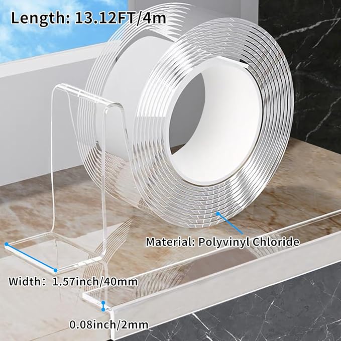 1.57 in x 13.12 FT,Edge Corner Protector Baby Proofing,Soft Clear Furniture Table Corner Guard & Edge Safety Cabinet Door Bumper,Crib Bumpers,Wall Protector