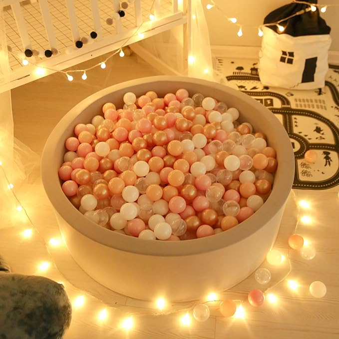 GOGOSO Ball Pits Balls for Toddlers Pack of 50 100 200 Plastics Shape Ball Non-Phthalate Non-BPA Non-Toxic 2.2-Inch Crush Proof Play Balls