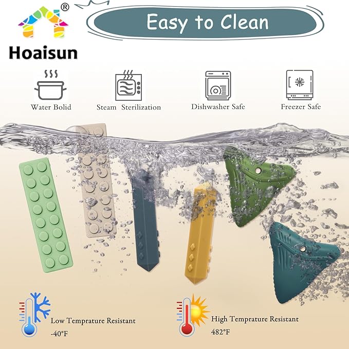 Chew Necklaces for Sensory Kids, 6 Pack Sensory Chew Necklaces for Boys and Girls with Autism, ADHD, SPD, Chewing (Morandi)