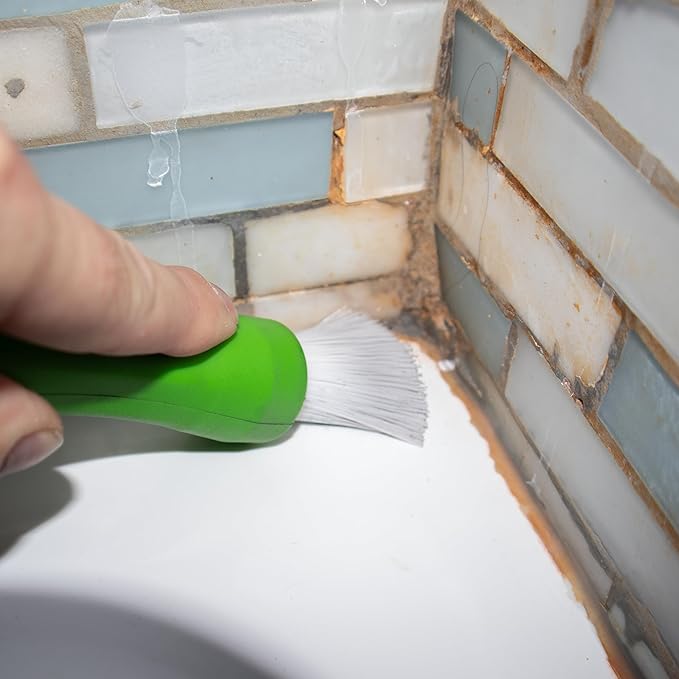 BrushAll® Wire Hand Brush with Ergonomic Handle and Tightly Packed Bristles for Kitchen, Garage, Indoor, Outdoor (Nylon) Patent Pending