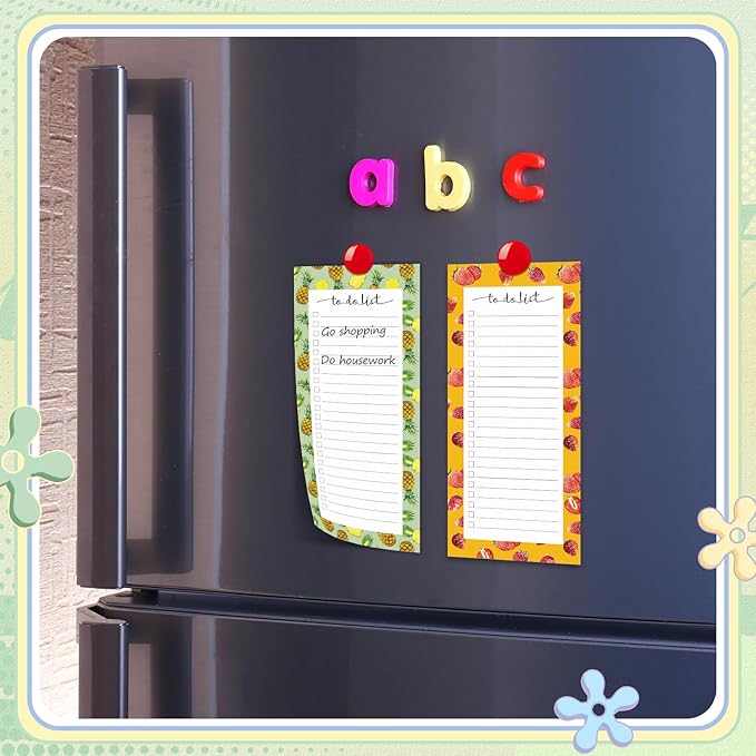 Censen 10 Pack 500 Sheets To Do List Notes Daily Checklist Notepads with 50 Sheets Each Undated Color Memo Pad Block Shopping List Pad Weekly Plan Notepad Organizer Planners(Fruit Color,Lined)