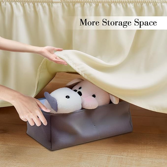 Horbaunal 2 Pack Crib Skirt & Crib Bed Sheet Set, Cream Crib Bed Skirt 28" x 52" with 14" Drop Dust Ruffle, Soft Microfiber Toddler Bedskirt Nursery Bedding Skirt for Baby Girls and Boys