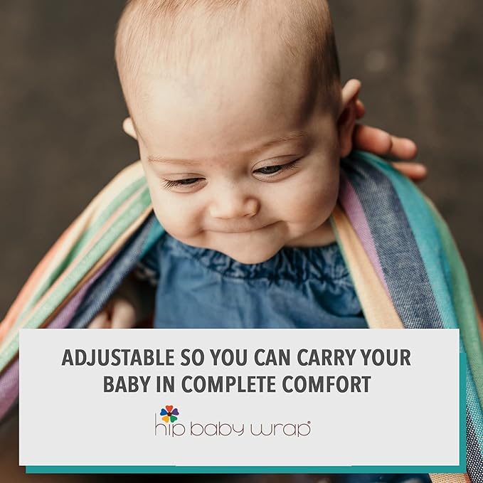 Hip Baby Wrap Ring Sling Baby Carrier for Infants and Toddlers - Beautiful, 100% Soft Cotton Baby Wraps Carrier for Babies 8-35 lbs - Perfect Baby Shower Gifts Moms and Dads - Nursing Cover (Sunset)