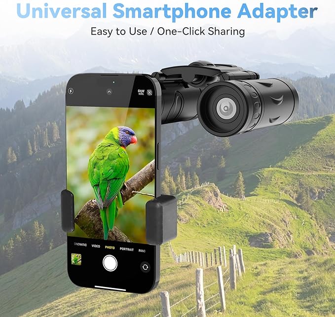 300x25 Binoculars for Adults and Kids, High Powered Mini Pocket Binoculars with Phone Adapter, Waterproof Compact Telescope for Bird Watching, Hunting, Concert, Theater, Opera, Traveling, Sightseeing
