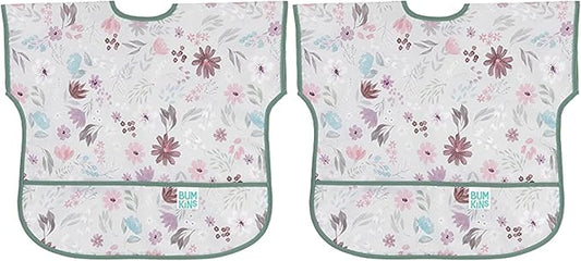 Bumkins Bibs - Toddler Bibs, Waterproof, Large for 1-3 Years, Short Sleeve
