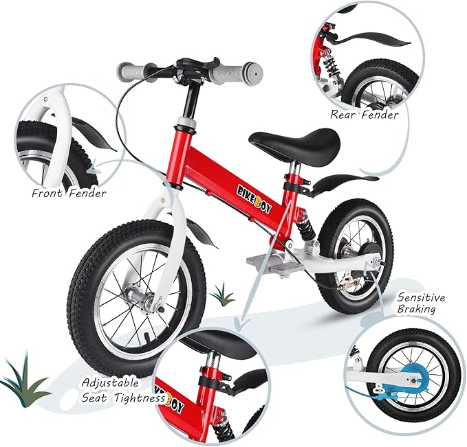 Balance Bike 2 in 1,The Dual Use of a Kids Balance Bike and Kids Bike,12 14 Inches for 2-6 Years Old,with Shock Absorbers, Fenders, Pedals, Auxiliary Wheels