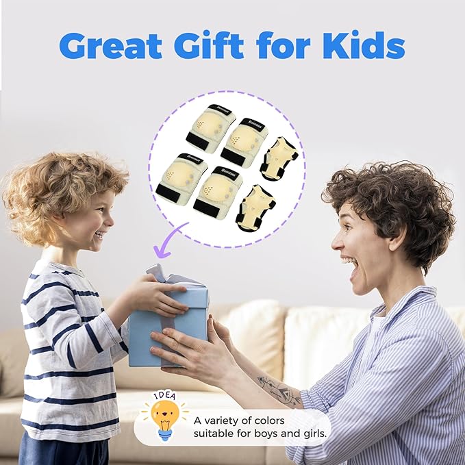 BOSONER Kids/Youth Knee Pad Elbow Pads for Roller Skates Cycling BMX Bike Skateboard Inline Rollerblading, Skating Skatings Scooter Riding Sports