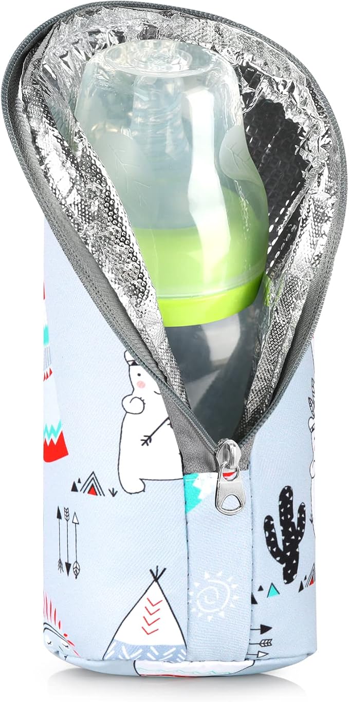Accmor Baby Bottle Tote Bags, Insulated Breastmilk Cooler Bag, Nursing Bottle Warmer Bag for Nursing Mom Daycare Travel