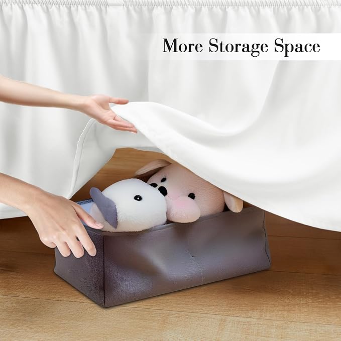 Horbaunal 2 Pack Crib Skirt & Crib Bed Sheet Set, White Crib Bed Skirt 28" x 52" with 14" Drop Dust Ruffle, Soft Microfiber Toddler Bedskirt Nursery Bedding Skirt for Baby Girls and Boys