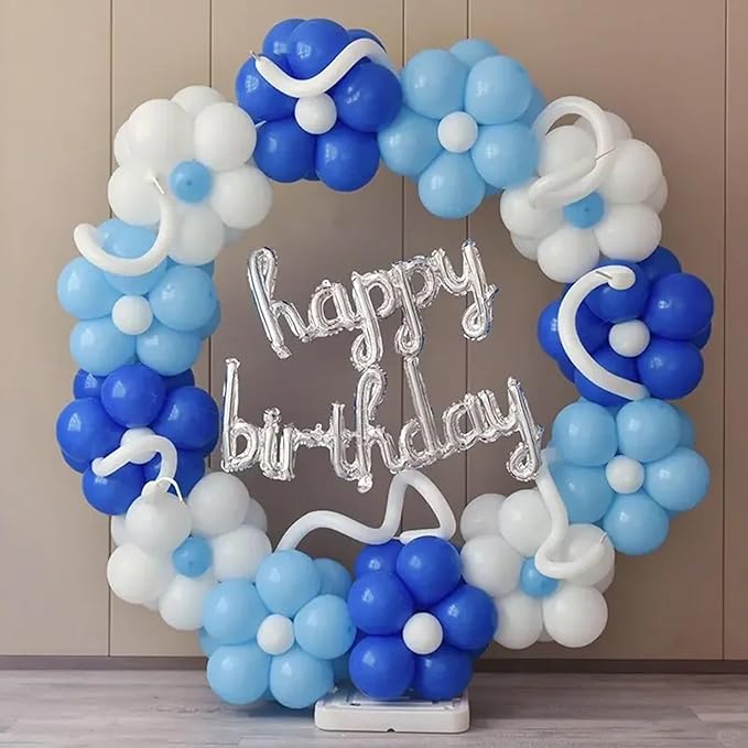 140pcs Dark Blue Round Balloons Different Sizes 18 12 10 5 Inch Latex Balloons for Arch Decoration Party Balloon Kit for Graduation Birthday Party Wedding Balloon Baby Shower Decoration