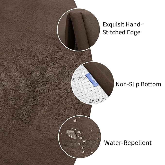 Baby Play Mat for Floor,1.3" Thick Memory foam Tummy Time Mat for Toddlers,Infants,kids,Water-Repellent Soft Nursery Rug ,79"×118" Extra Large Non Slip for Crawling&Yoga,Tatami Style for Living Room(Dark Brown)