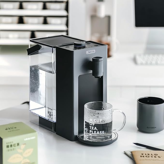 BUYDEEM S9023 Instant Hot Water Dispenser, Countertop Water Boiler & Warmer for Tea, Coffee and Baby Formula, Adjustable 8 Temperatures & 5 Water Outputs, 3L Water Tank(102oz), Dark Gray