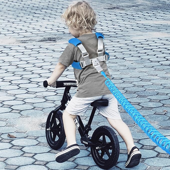 Accmor 3 in1 Toddler Harness Leash, Soft Kid Harness with Anti Lost Wrist Link, Baby Leash, Leash for Toddlers, Child Walking Harness Kids Leash Wristband Rope Belt with Lock for Baby Boys