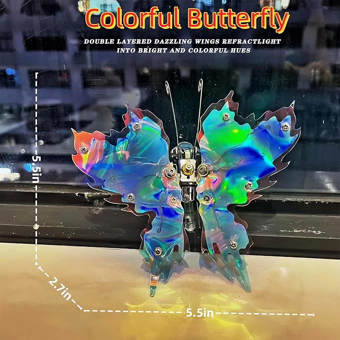 Adult 3D Metal Puzzle, Punk Butterfly Metal Model Set, 3D Puzzle Mechanical Insect Building Blocks, Fun DIY Assembly, high-end Men's Gifts
