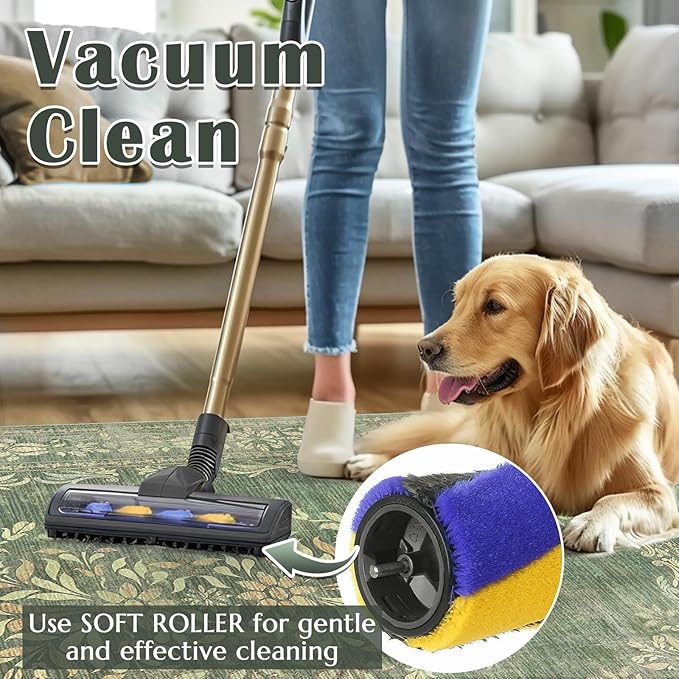 jinchan Floral 6x9 Green Area Rugs for Living Room - Machine Washable Vintage Distressed Design Soft Throw Rug Non-Slip Large Carpet for Bedroom Dining Room Home Office Nursery (6x9ft,Dark Green)