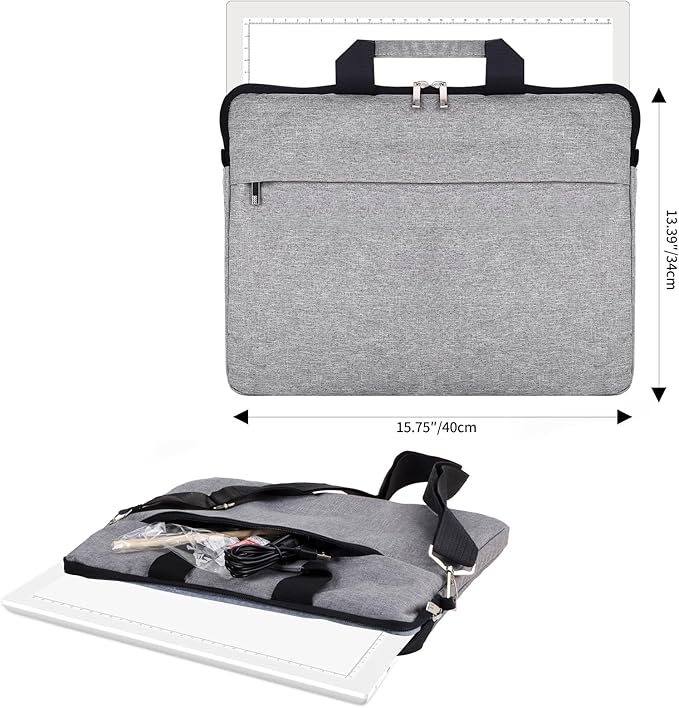 A4 Rechargeable Light Pad with Carry Bag, KOBAIBAN Wireless Magnetic Tracing Light Box, 5-Level Brightness LED Light Board, Cordless Battery Powered Light Drawing Table for DIY Diamond Painting(White)