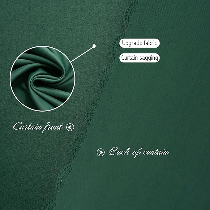 Blackout Curtains for Bedroom Stick On Curtains Window Shades Pull Down Blackout Window Cover No Drillng Self Adhesive Curtains No Rod Small Curtain, 47" W X 71" L, Dark Green, 1 Panel