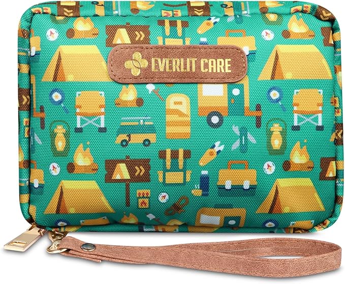 EVERLIT Care Rescue Pack | Family-Friendly First Aid Kit for Kids with 200 Pcs Medical Supplies | Travel-Friendly Compact Storage Bag for Home, Car, Travel, Camping, Adventure (Camping)