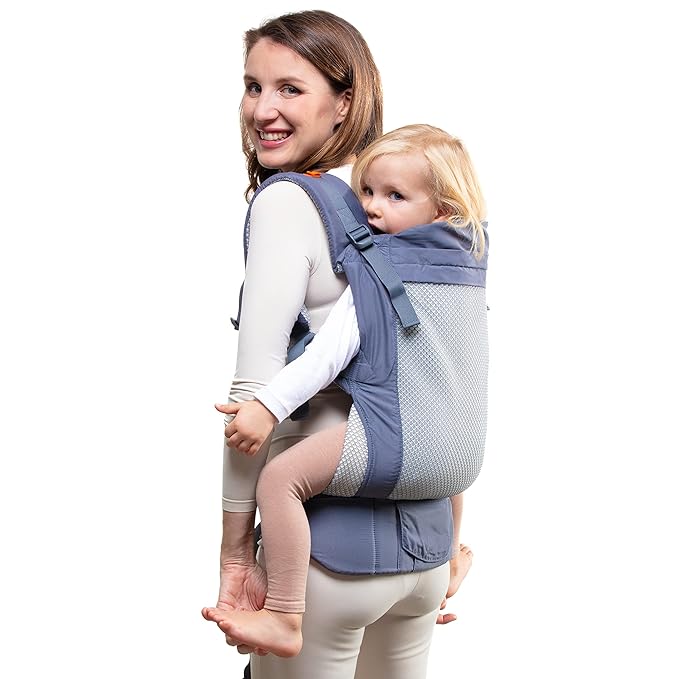 Beco Toddler Carrier - Breathable 3D Mesh Front-Carry & Backpack Style Carrier with Tall Supportive Back and Ergonomic Extra-Wide Seat for Children from 18months (20-60 lbs) - Cool Dark Grey