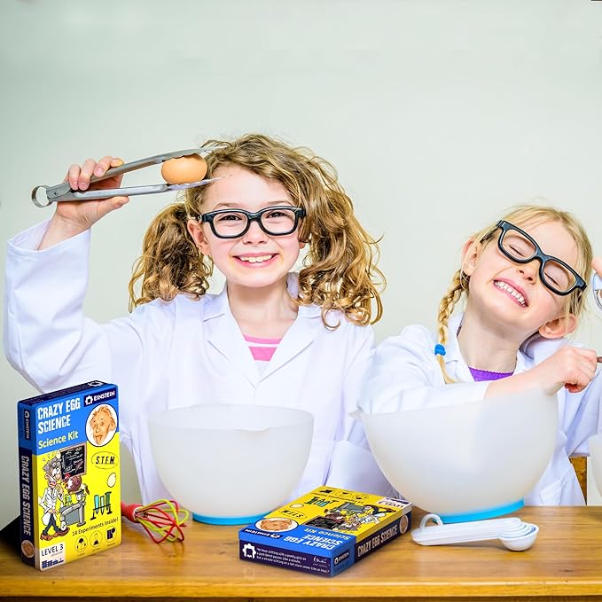 Einstein’s Crazy Egg Science LAB Science Kit for Kids. STEM for Boys & Girls Aged 8 and Above. 14 Exciting Experiments Inside. Detailed Picture Guide Included.