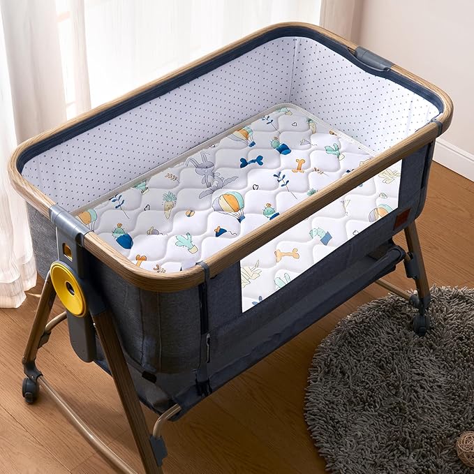 Baby Bassinet Mattress 33x 20 inches- Firm Support and Comfort Premium Foam,Noiseless and Odorless,Hypoallergenic Small Crib Mattress, Fits Moses Basket, Dual Sided with Soft Breathable Fabric