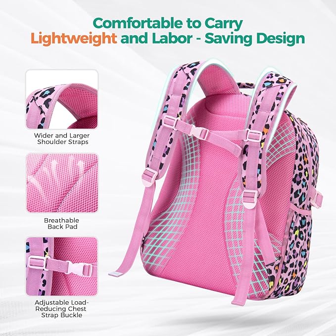 Choco Mocha Mermaid Backpack for Girls, Elementary School Backpack for Girls Ages 6-8 Kids Kindergarten Backpack Bookbag 17 Inch with Chest Strap, Purple