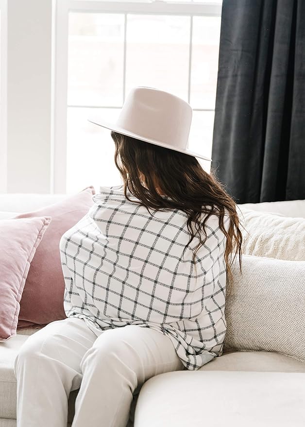 Baby Car Seat Cover Canopy and Nursing Cover Multi-Use Stretchy 5 in 1 Gift Ledger by Copper Pearl