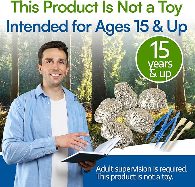 Amazing Owl Pellet Dissection Kit 5-Piece Set for Science Lab Projects Includes Tweezers and Wooden Probes Ideal for Ages 15 & Older Barn Owl eBook Included