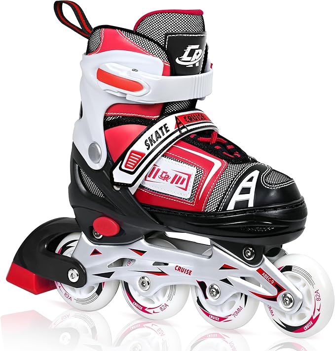 Adjustable Inline Skates for Kids, Teens, and Adults – ABEC-7 Bearings, PU Wheels, Comfortable Fit, for Indoor and Outdoor Skating