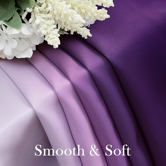 HOMEIDEAS Purple Ombre Blackout Curtains 52 X 96 Inch Length Gradient Room Darkening Thermal Insulated Energy Saving Grommet 2 Panels Window Drapes for Living Room/Bedroom