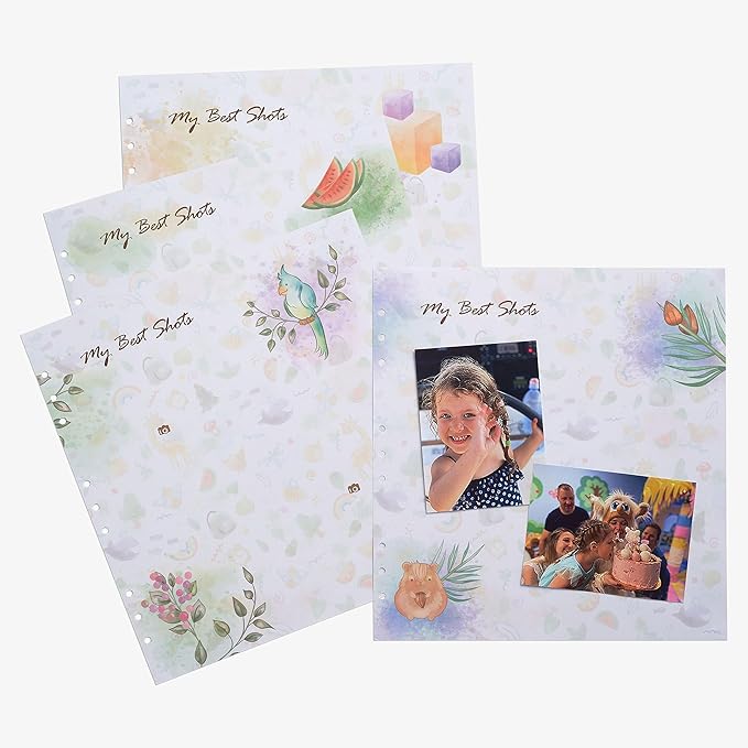 Baby Memory Book Extra Pages for Photos – Baby Book “Choose Joy” | 10 Additional Paper Sheets for Loose-Leaf Baby Photo Album Keepsake Journal for Newborn Girls Boys | Refill Paper Set