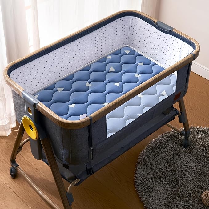 Baby Bassinet Mattress 33x 20 inches- Firm Support and Comfort Premium Foam,Noiseless and Odorless,Hypoallergenic Small Crib Mattress, Fits Moses Basket, Dual Sided with Soft Breathable Fabric