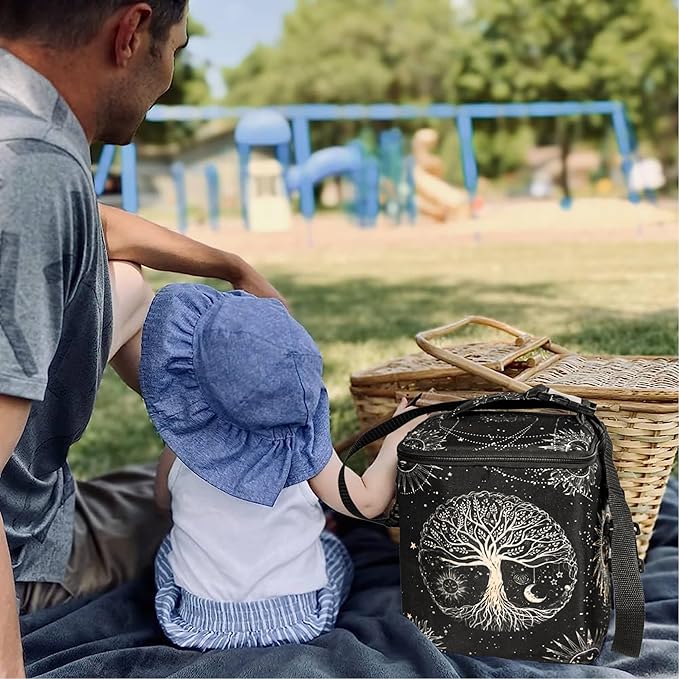 Breastmilk Cooler Bag with Ice Pack Fits 4 Baby Bottles Up to 9 Ounce Insulated Baby Bottle Bag Breast Milk Cooler on The Go with Strap Baby Bottle Cooler Bag for Nursing Mom Daycare or Travel