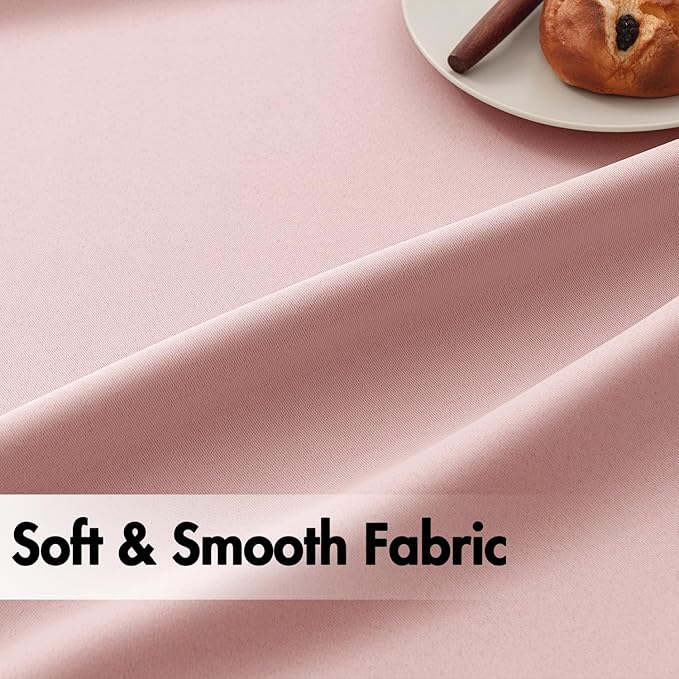 ANRODUO Light Pink Blackout Curtains for Girls Bedroom Living Room, Back Tab Rod Pocket Pinch Pleated Thermal Insulated Room Darkening Curtains 108 Inches Long 2 Panels, 52 x 108 Inch