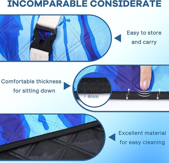 Genovega Waterproof Picnic Blanket Beach Outdoor Camping Mat Extra Large Foldable Cute Big Travel Essential Accessories Gift Park Patio Lawn Garden Grass Ground PlayMusic Festival Concert Must Have