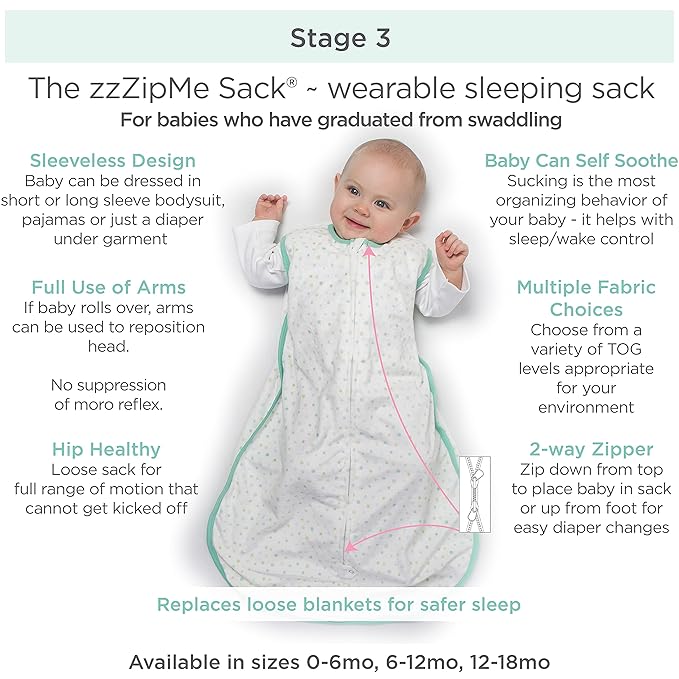 Amazing Baby Muslin Sleeping Sack, Watercolor Roses, Pink, Large, Wearable Blanket with 2-way Zipper (12-18 Months, fits up to 35 inches)