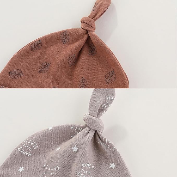 Newborn Baby Boy Girl Caps Mittens Socks Set Cotton Baby Essentials Accessories (Hats+Gloves+Socks)