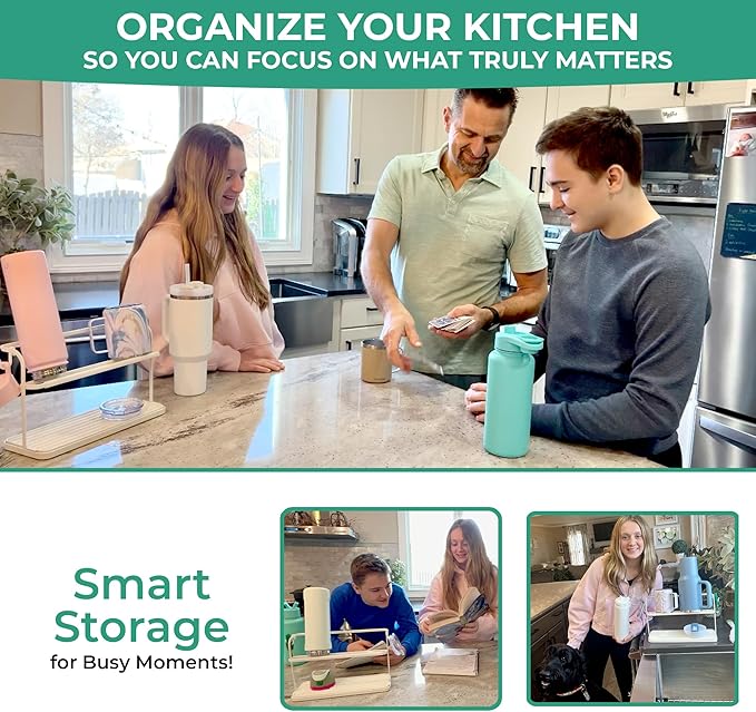 Bottle Drying Rack for Kitchen Countertop, Space Saving Storage Stand with Drainage Tray, Two-Tier Design for Tumblers, Baby Bottles, Water Bottle Drying Rack with 5-in-1 Bottle Cleaning Brush