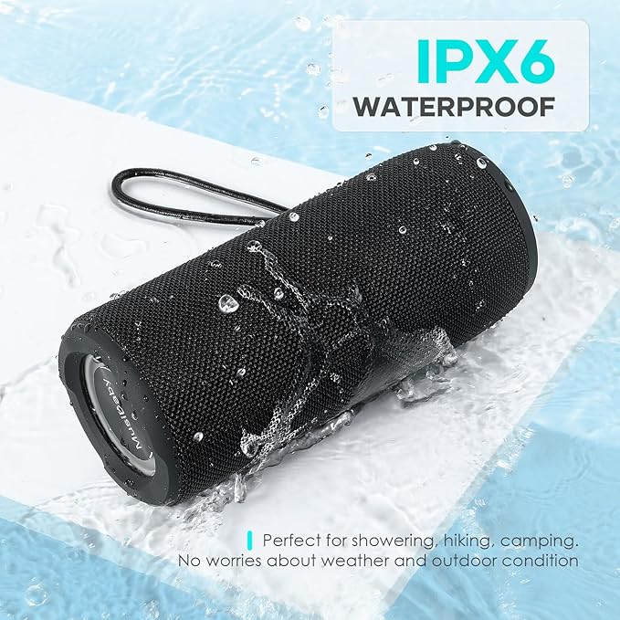 Bluetooth Speaker IPX6 Waterproof.Musibaby M88pro with Loud Stereo Sound,Portable Wireless Speaker,40H Battery,Bluetooth 5.3,Dual Pairing, Shower Outdoor Speaker for Party, Beach, Gifts Ideal.