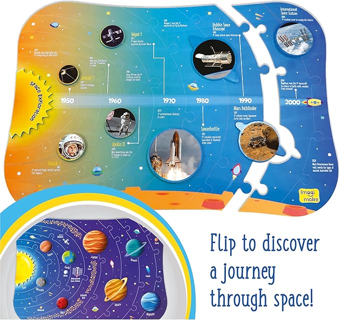 Imagimake Mapology Solar System for Kids | Educational Toys for Kids 5-7 | Space Toys | Puzzles for Kids Ages 4-8 | Planet Puzzles for Kids Ages 4-8 | Birthday and Christmas Gift for Boy & Girls