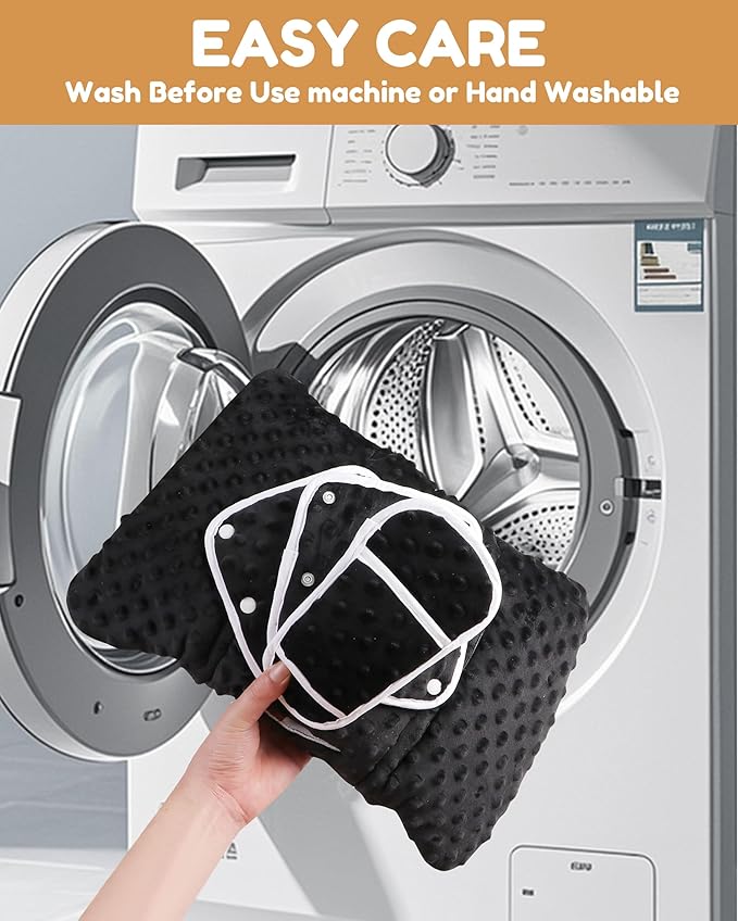 Infant Car Seat Insert with Removable Cushion for Baby Preemie Newborn Infant, Reversible carseat Insert Head Body Support Fits for Stroller, Baby Swing, Rocker, Bouncer, Bassinet - Black