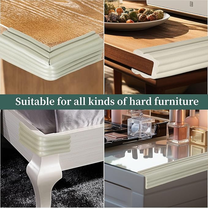 Corner Protector for Baby, Widen Edge Protector with Adhesive Backing, Baby Proofing Edge Corner Protectors Self Adhesive Furniture Corner Guard Bumper for Table, Desk, Fireplace (Gray, 16.4ft)