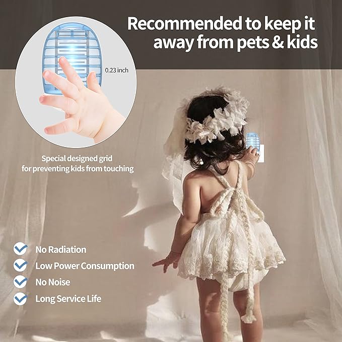 Indoor Bug Zappers, Fly Traps for Indoors, Insect Traps for Home Mosquito Killer for Kids & Pets, Home, Kitchen, Bedroom, Baby Room, Office (6 Packs)