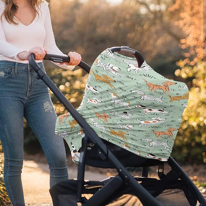Binienty Cartoon Puppy Design Baby Stuff Car Seat Covers Womens Multi-use Cover Carseat Canopy, Elastic Lounger Canopy - Newborn Essentials, Nursing Top