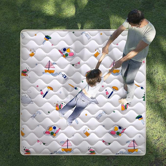 High-Density Foam Baby Play Mat, 47x47 Inches Thicken One-Piece Comfortable and Soft Playmat, Non Slip Machine Washable Floor Mat for Infants, Tapete para Bebes,Toddlers