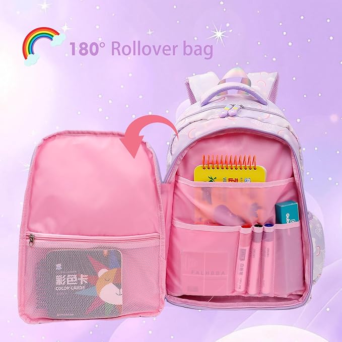 Aesthetic Kawaii Rainbow Backpack